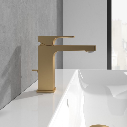 Смеситель для раковины Villeroy & Boch Architectura Square TVW12500100076 (золото сатинированное)