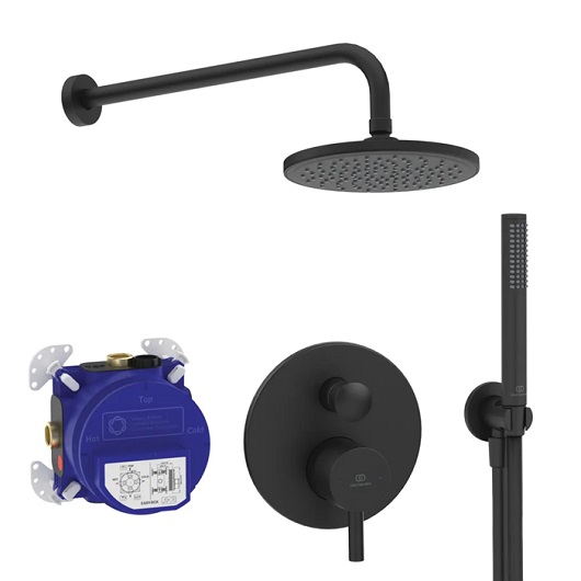 Душевая система Ideal Standard Ceraline BD193XG (7 в 1) черная матовая