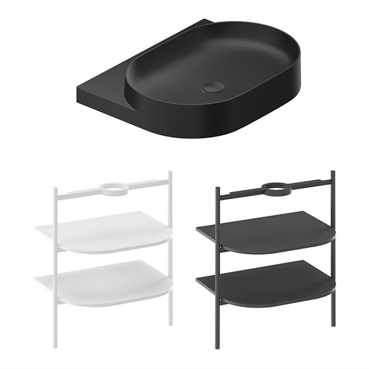 Раковина Ravak Yard 600 black XJX0D260002 (600х500мм, черный матовый)