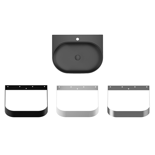 Раковина Ravak Yard 600 black XJX0D260002 (600х500мм, черный матовый)