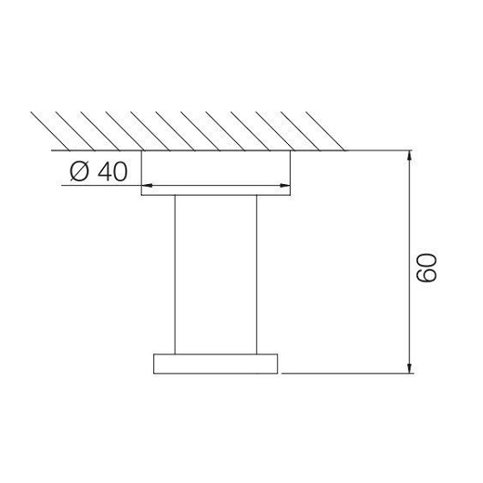 Крючок одинарный FIMA Carlo Frattini Rotola F6004/1CR (хром)