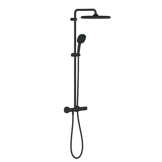 Душевая система Grohe Tempesta System 250 Cubе 266892431 (черный матовый)