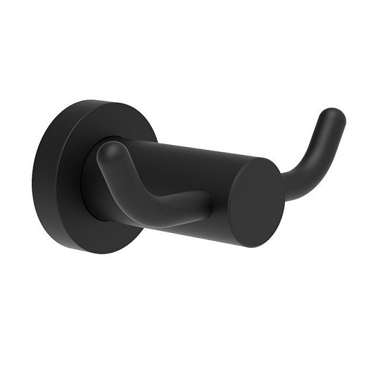 Крючок двойной FIMA Carlo Frattini Rotola F6004/2NS (черный матовый)