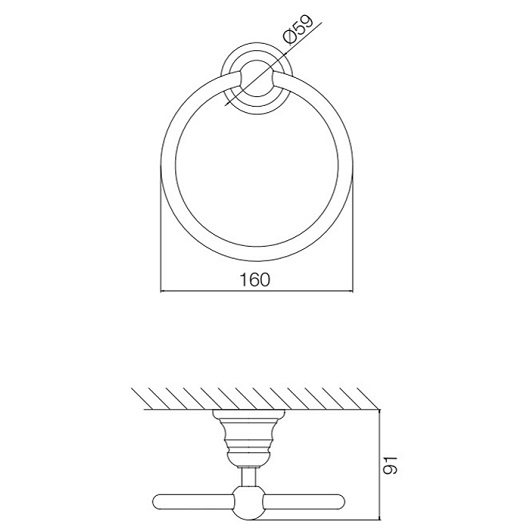 Полотенцедержатель-кольцо FIMA Carlo Frattini Victory F6062/1CR (хром)
