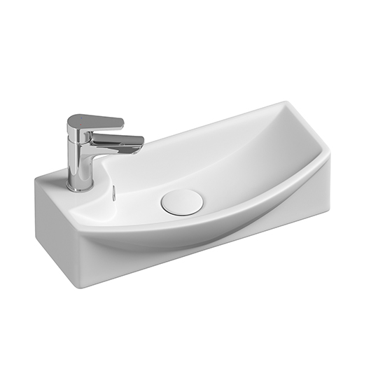 Раковина подвесная Ceramica Nova Element CN6038R (455х220 мм, отверстие под смеситель слева)