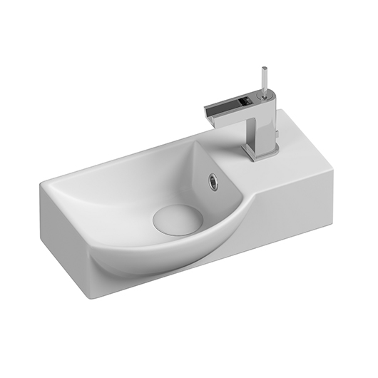 Раковина подвесная Ceramica Nova Element CN6039L (400х220 мм, отверстие под смеситель справа)