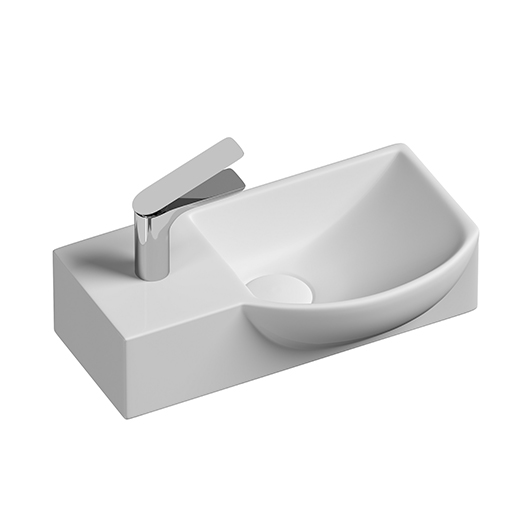 Раковина подвесная Ceramica Nova Element CN6039R (400х220 мм, отверстие под смеситель слева)