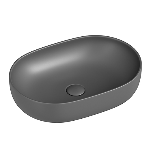 Раковина накладная Ceramica Nova Element CN6047MH антрацит матовый (600х415 мм)