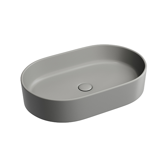 Раковина накладная Ceramica Nova Element CN6048MH антрацит матовый (608х385 мм)