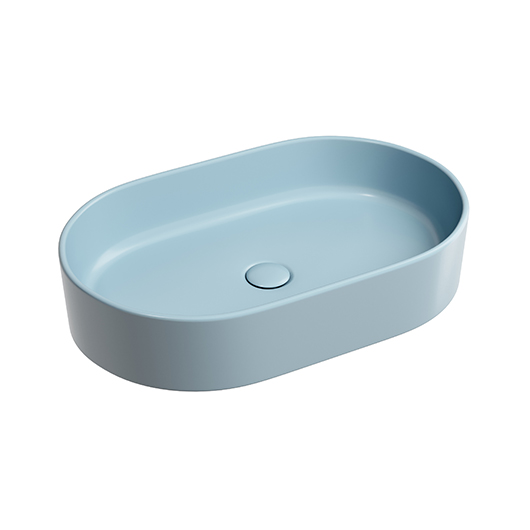 Раковина накладная Ceramica Nova Element CN6048ML голубой матовый (608х385 мм)