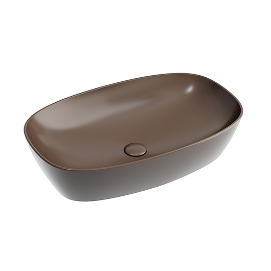 Раковина накладная Ceramica Nova Element CN6049MDB темно-коричневый матовый (610х390 мм)