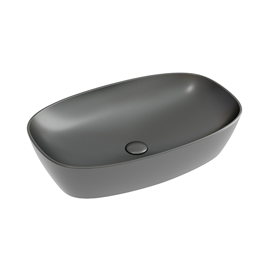 Раковина накладная Ceramica Nova Element CN6049MDH темный антрацит матовый (610х390 мм)