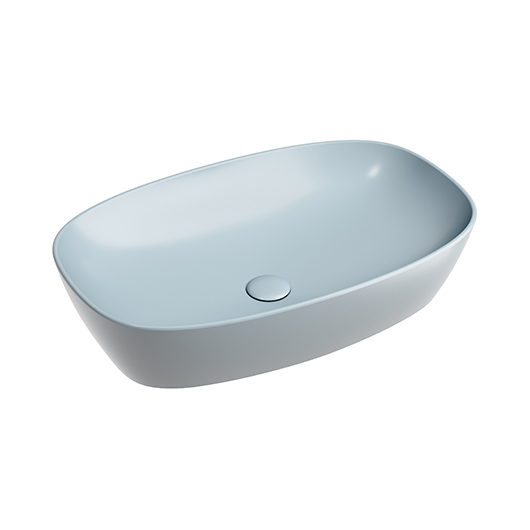 Раковина накладная Ceramica Nova Element CN6049MHL серо-голубой матовый (610х390 мм)