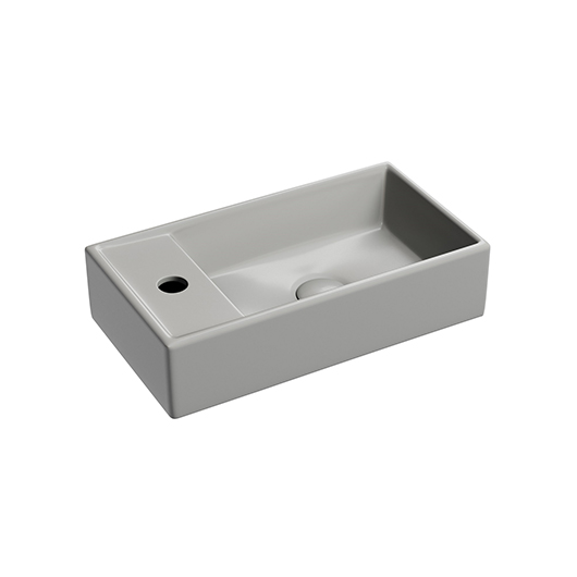 Раковина подвесная Ceramica Nova Element CN6051RMH антрацит матовый (410х225 мм, отверстие под смеситель слева)