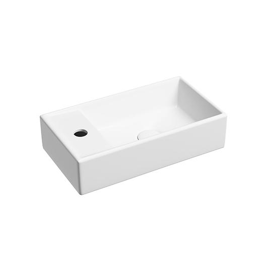 Раковина подвесная Ceramica Nova Element CN6051RMW белый матовый (410х225 мм, отверстие под смеситель слева)