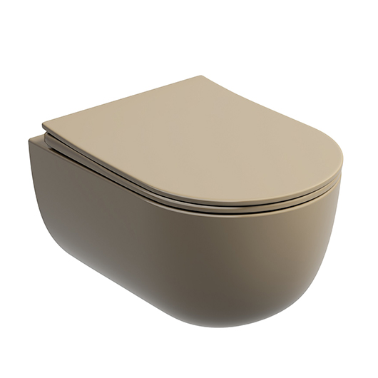 Унитаз подвесной Ceramica Nova Modena Rimless CN6063MC капучино матовый, безободковый