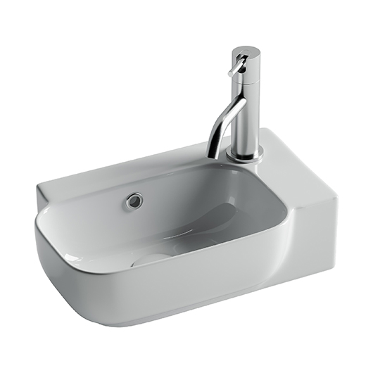 Раковина подвесная Ceramica Nova Element CN6074L (403х249 мм, отверстие под смеситель справа)