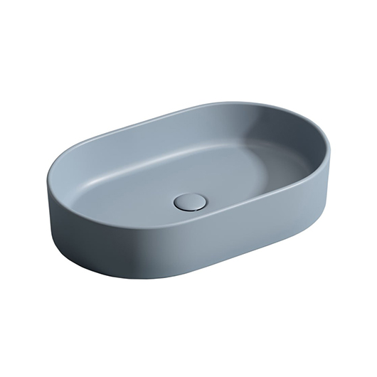 Раковина накладная Ceramica Nova Element CN6048MHL серо-голубой матовый (608х385 мм)