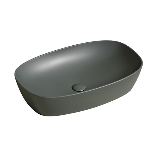 Раковина накладная Ceramica Nova Element CN6049MH антрацит матовый (610х390 мм)