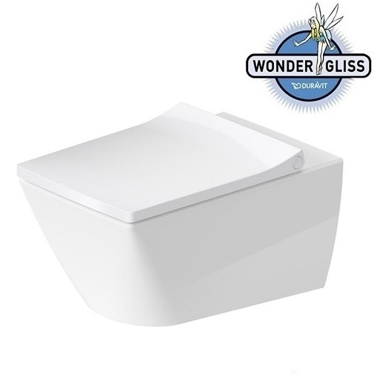 Чаша подвесного унитаза Duravit Viu Rimless 25110900001 безободковая WonderGliss