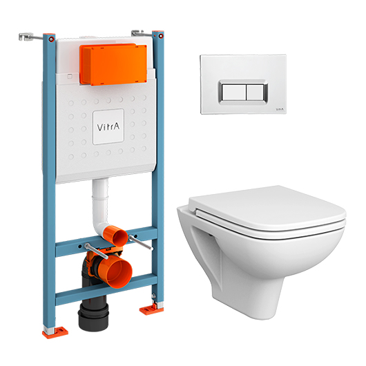 Комплект унитаза с инсталляцией Vitra S20 9004B003-7207 (4 в 1)