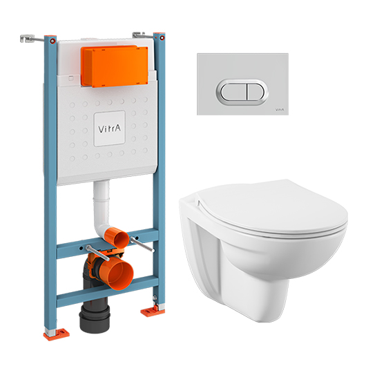Комплект унитаза с инсталляцией Vitra S10 9842B003-7206 (4 в 1)