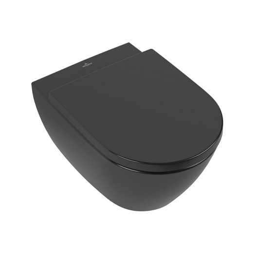 Чаша подвесного унитаза Villeroy & Boch Subway 2.0 5614R0R7 Pure Black, CeramicPlus