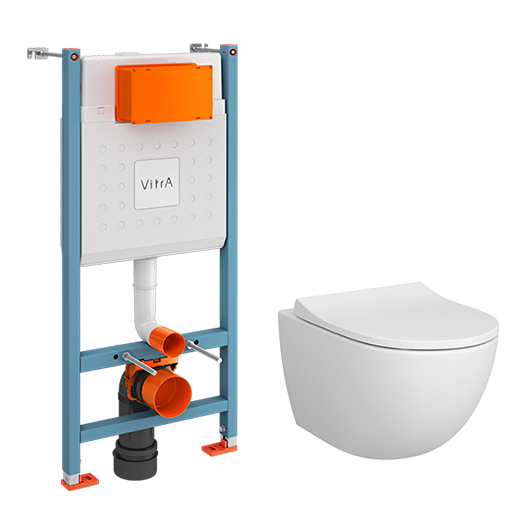 Комплект унитаза с инсталляцией Vitra Sento 9830B003-7211 (3 в 1)