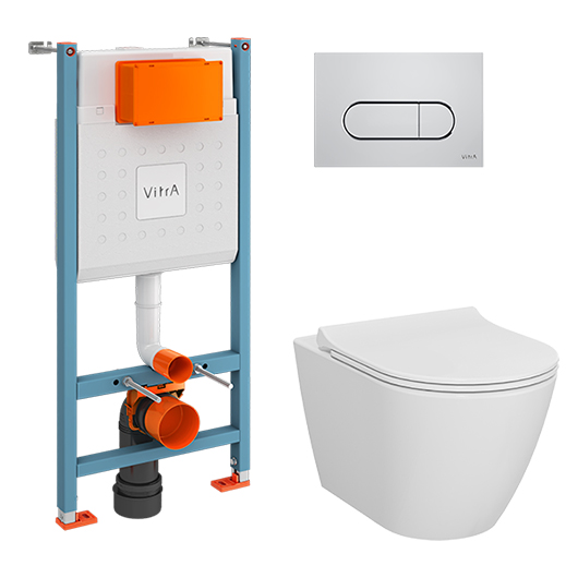 Комплект унитаза с инсталляцией Vitra Sanibelle 9878B003-7200 (4 в 1)