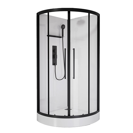 Душевая кабина Acquazzone Omega 90T Black (900х900 мм)