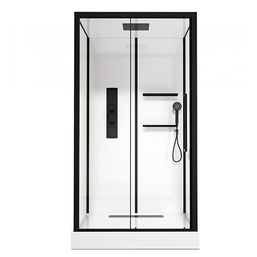 Душевая кабина с парогенератором Acquazzone Viktoria 115SL Black (1150х900 мм)