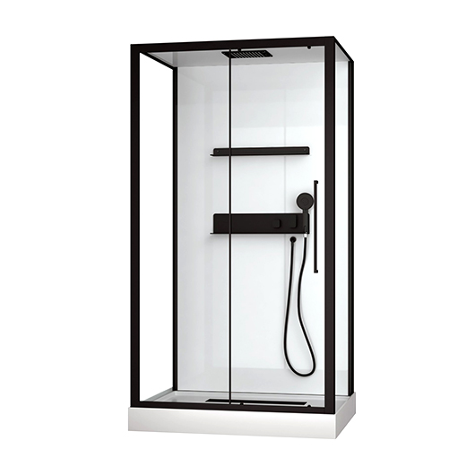 Душевая кабина с парогенератором Acquazzone Viktoria 120SL Black (1200х800 мм)