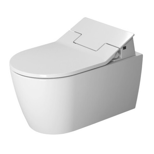 Чаша подвесного унитаза Duravit ME by Starck Rimless 2529590000 безободковая + Крышка-биде Duravit SensoWash Slim 611000002304300