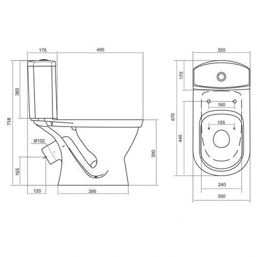 Унитаз напольный Santek Алькор 1WH302140 (1.WH30.2.140)