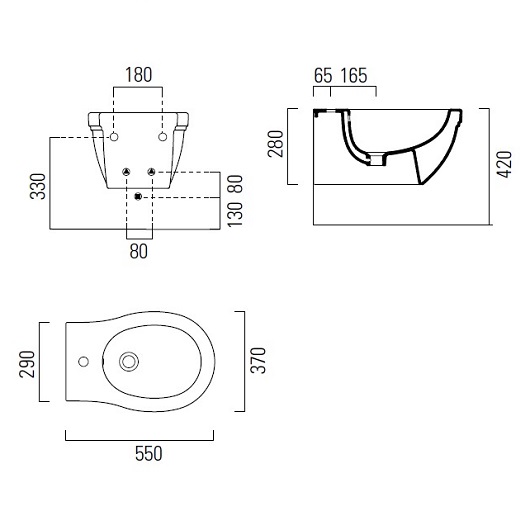 Биде подвесное GSI Classic 8765FR2111 (8765111)