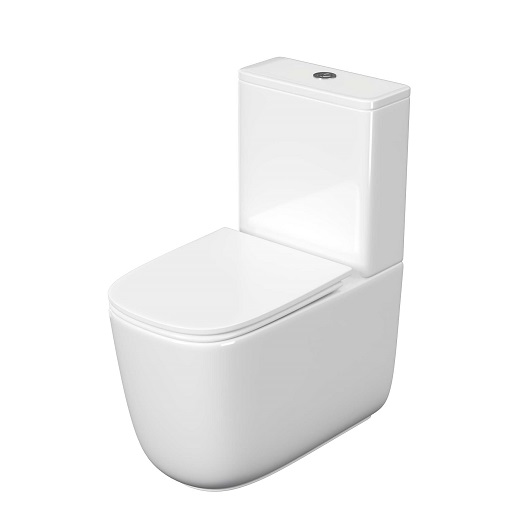Унитаз напольный Aquatek Optima Plus Square безободковый AQ4451-00 (смыв Tornado)