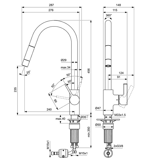 Смеситель для кухни Ideal Standard Gusto BD414AA