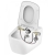 Чаша подвесного унитаза-биде TECE TECEneo 9700205 безободковая, Cyclon Flush, с покрытием Cera Clean