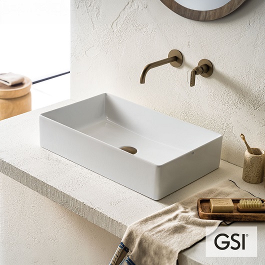 Раковина накладная GSI Kube X 945311 (600×370 мм)