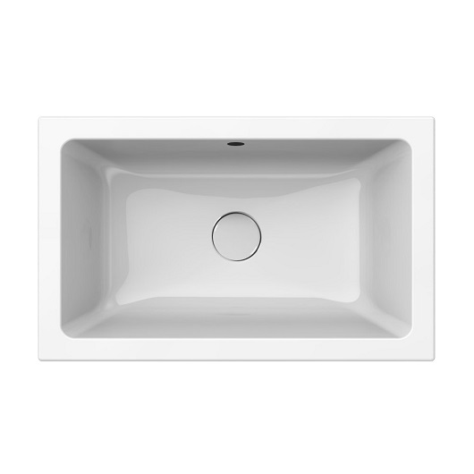 Раковина встраиваемая снизу/сверху GSI Kube X 895309 (600×370 мм) белая матовая