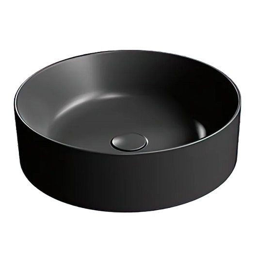 Раковина накладная GSI Kube X 942726 (Ø450 мм) черная матовая