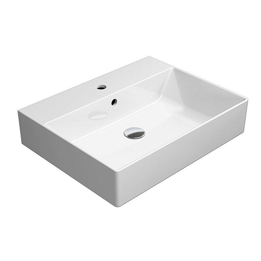 Раковина GSI Kube X 9431111 (600х470 мм) белая