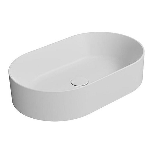 Раковина накладная GSI Kube X 945809 (600×370 мм) белая матовая