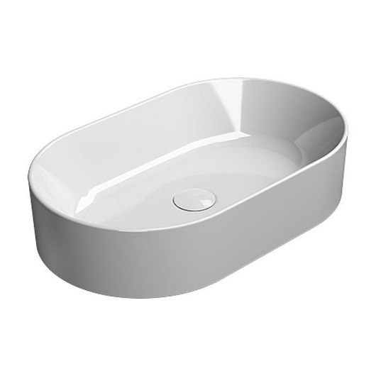 Раковина накладная GSI Kube X 945811 (600×370 мм) белая