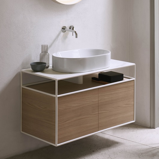 Раковина накладная GSI Kube X 945809 (600×370 мм) белая матовая