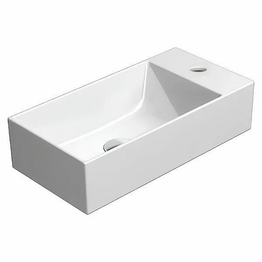 Раковина GSI Kube X 9486F111 (500х250 мм) белая