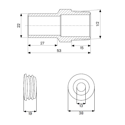 Наливной гарнитур для подключения писсуара GSI Community RAC