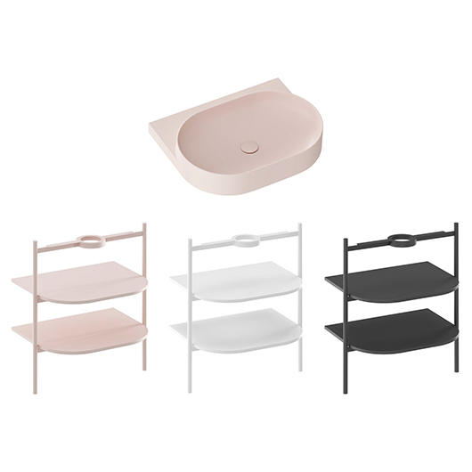 Раковина Ravak Yard 600 XJX0G260000 (600х500мм, розовый матовый)