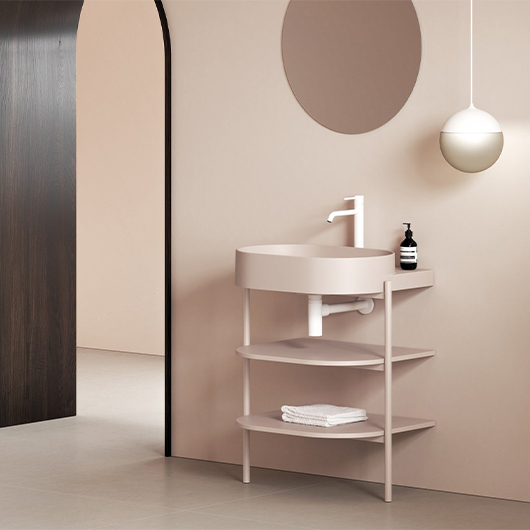 Раковина Ravak Yard 600 XJX0G260000 (600х500мм, розовый матовый)