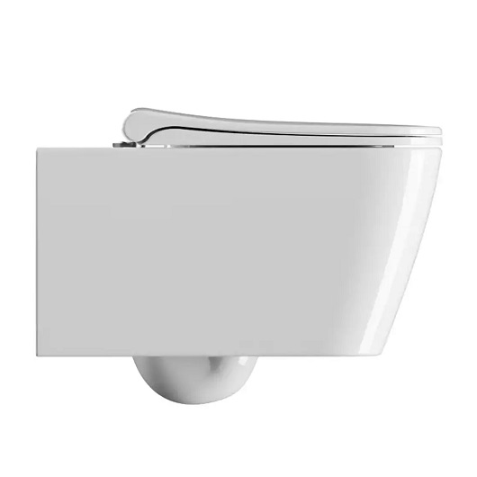 Чаша подвесного унитаза GSI Nubes Rimless 9615FR511 безободковая, Swirflush, белая